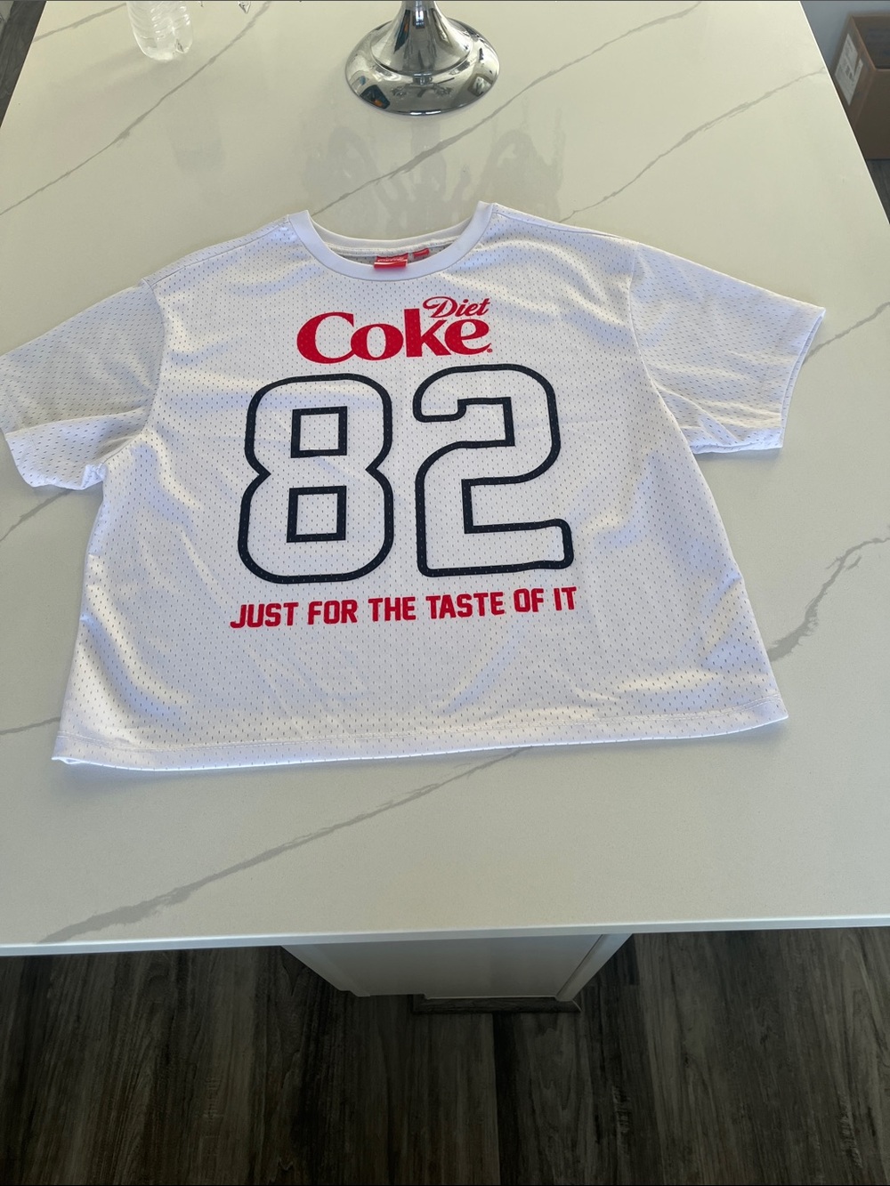 Coca Cola White Tee with Red & Black Graphics